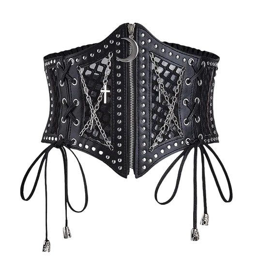 Blackthorn Cross Chain Waist Belt - Shadow Threadz Crypt