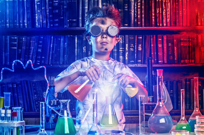 Time Traveler Mad Scientist Cosplay Eyewear - blue, green, purple, red lenses