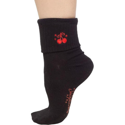 Sourpuss Cherries Socks in Set of Two | Cherry Socks Size 5-10