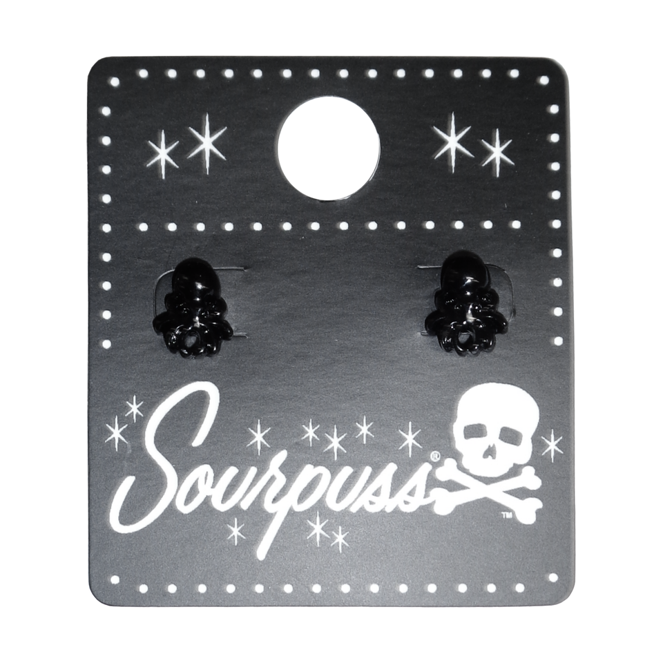 Sourpuss Earrings | Black Octopus