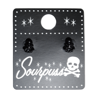 Sourpuss Earrings | Black Octopus