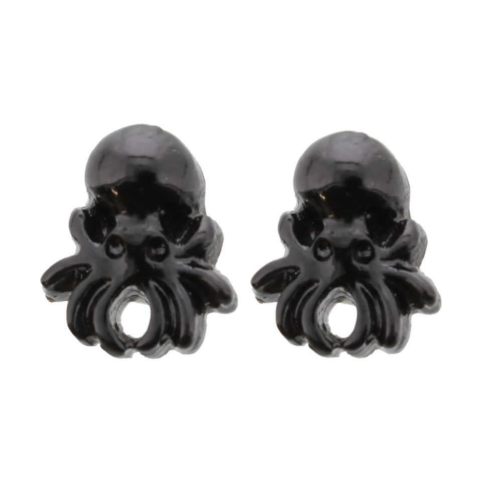 Sourpuss Earrings | Black Octopus