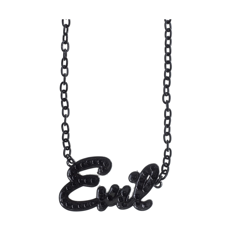 “Evil” Pendant Gothic Necklace - Shadow Threadz Crypt