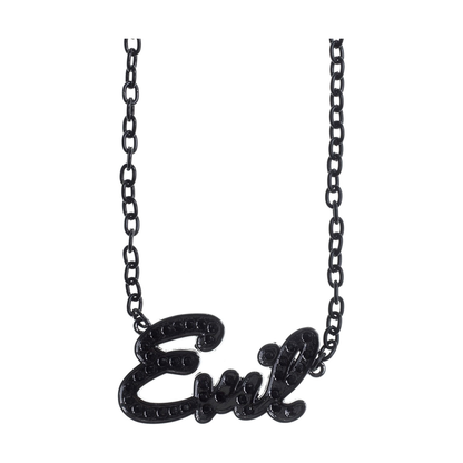 “Evil” Pendant Gothic Necklace - Shadow Threadz Crypt
