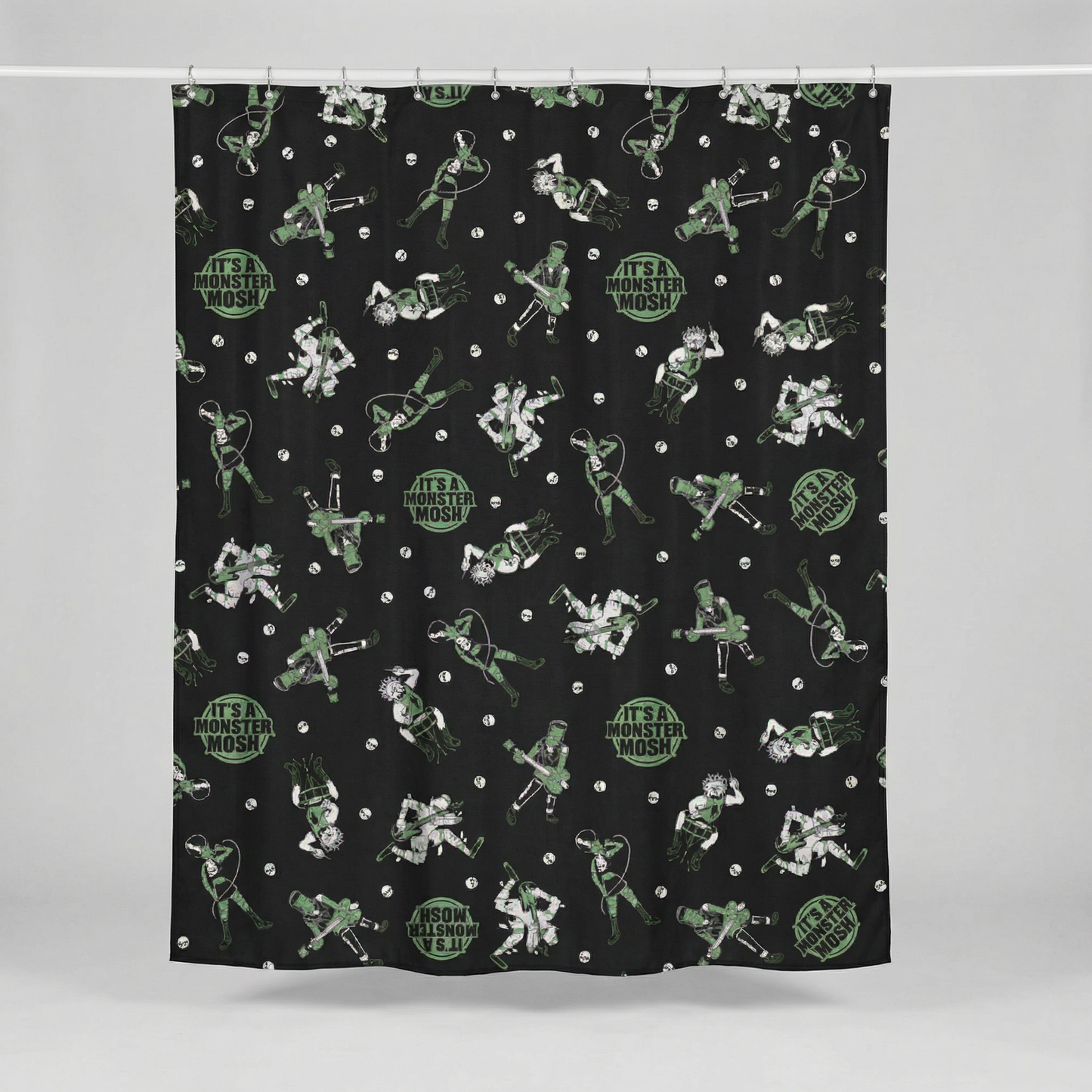 Sourpuss Monster Mosh Shower Curtain | Bathroom Decor