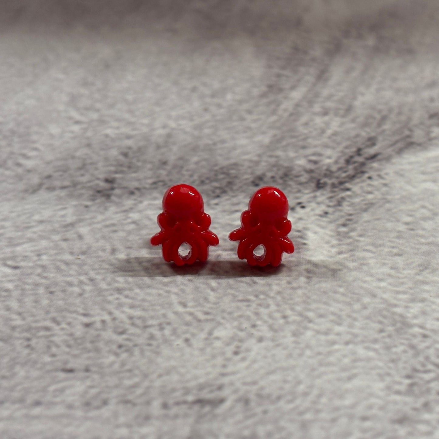 Sourpuss Red Octopus Earrings