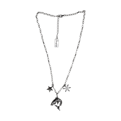 Sourpuss Shark Charm Necklace | Tattoo-Inspired Jewelry