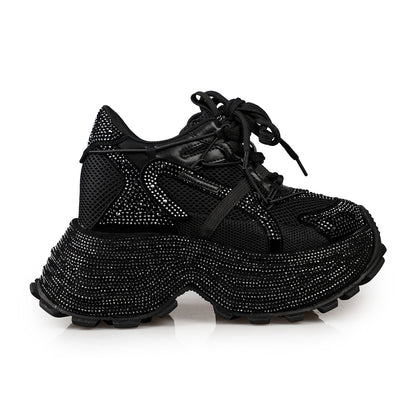 Void Glitter Rhinestone Platform Sneakers
