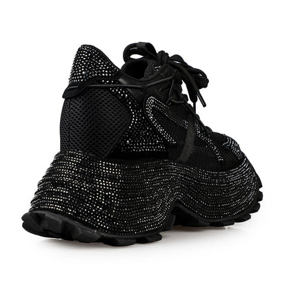 Void Glitter Rhinestone Platform Sneakers