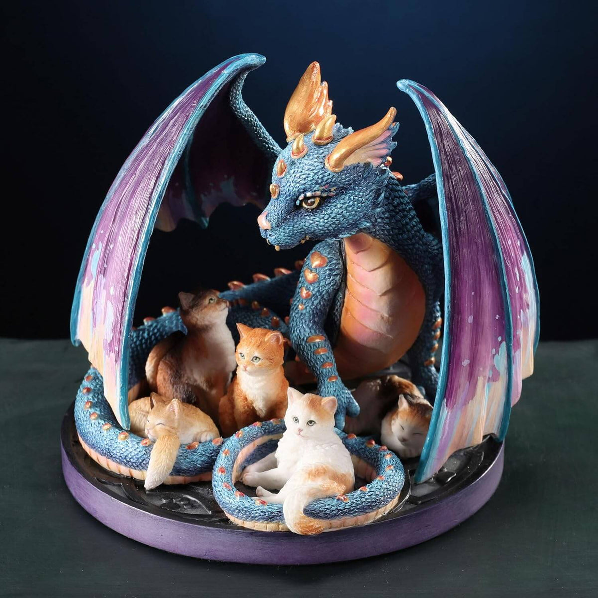 Foster Family Dragon & Cats Figurine