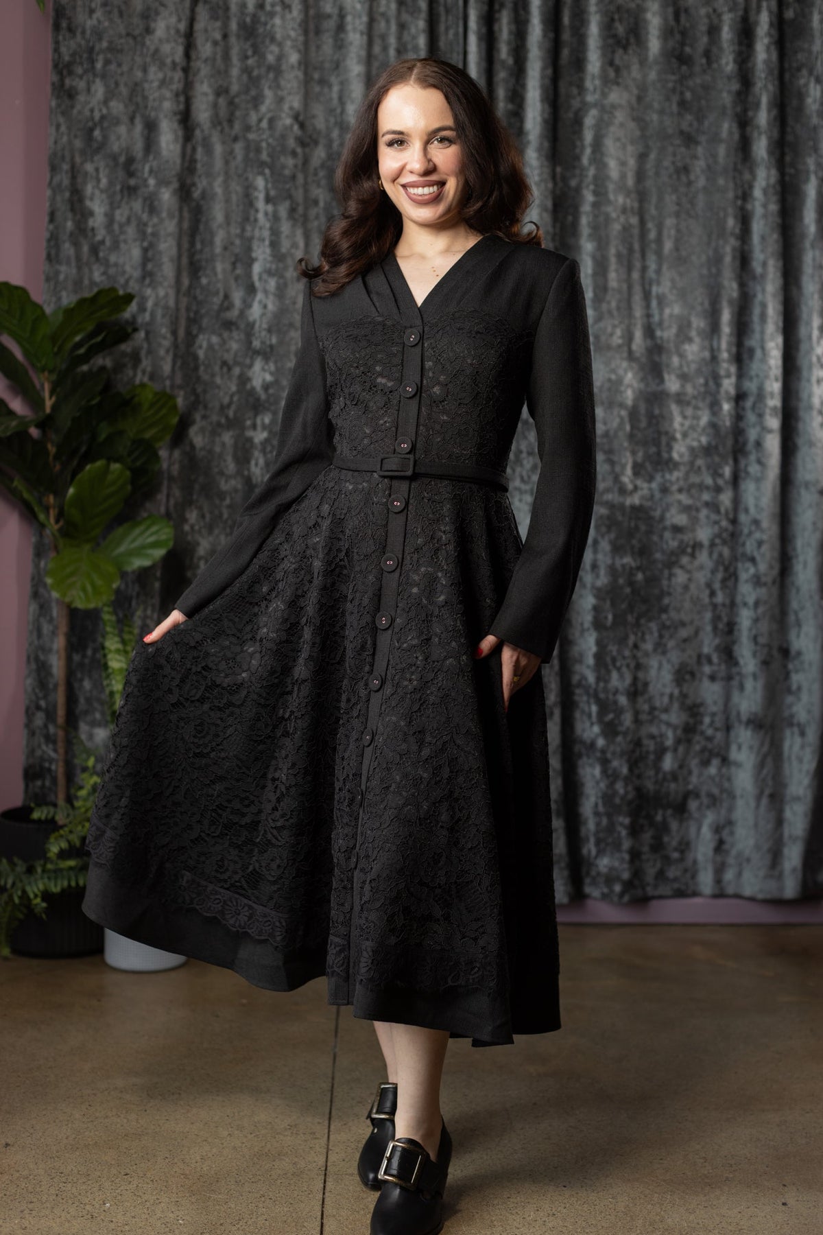 June Mourning Lace Dress