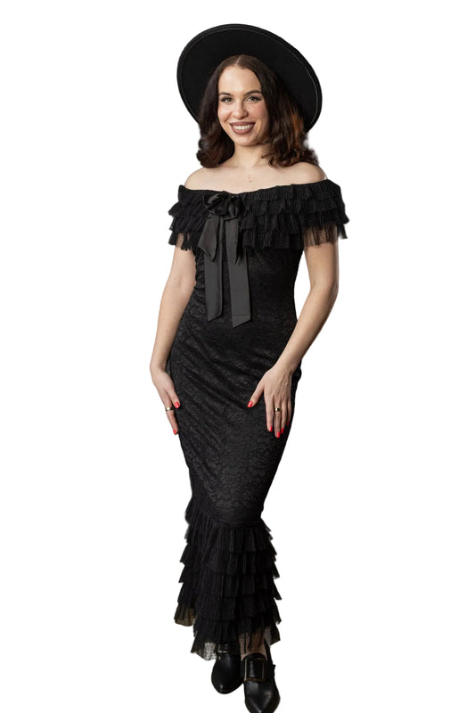 Wilhelmina Lace Ruffle Dress