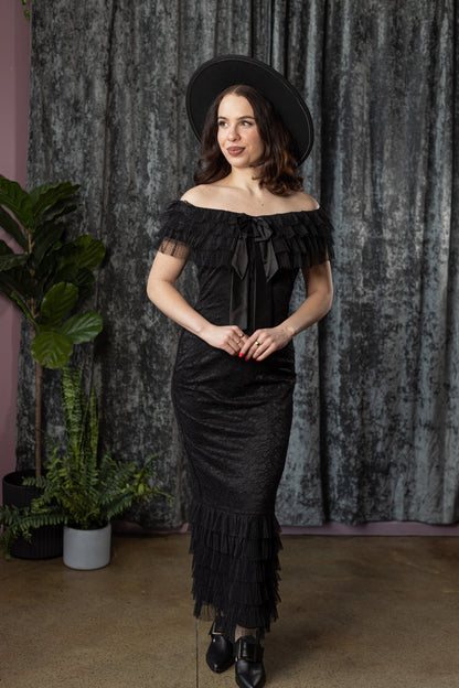 Wilhelmina Lace Ruffle Dress