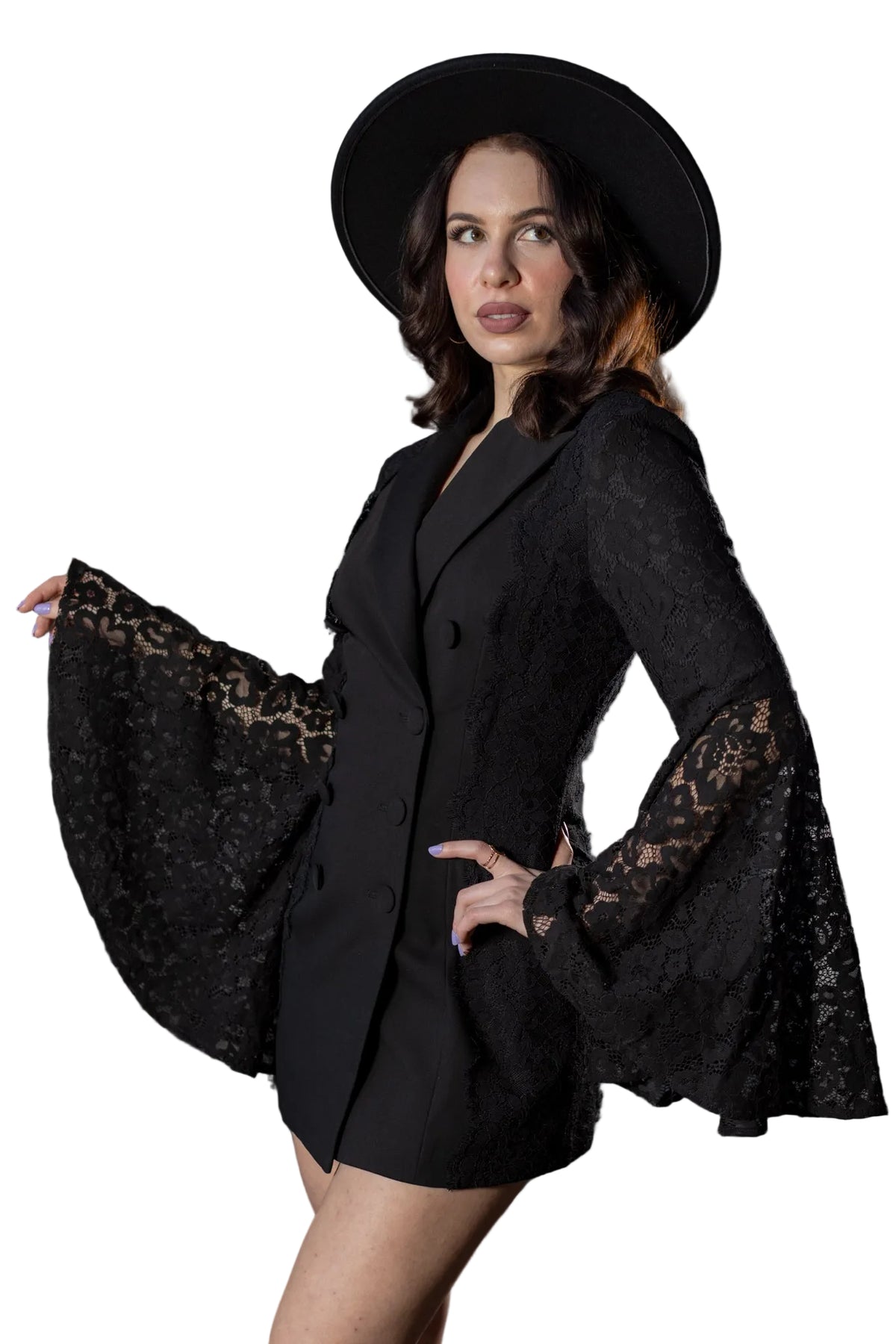Evangeline - Gothic Blazer Mini Dress