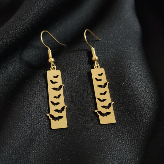 Wings of the Hollow Sky Bat Earrings