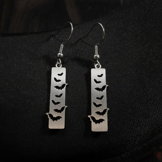 Wings of the Hollow Sky Bat Earrings