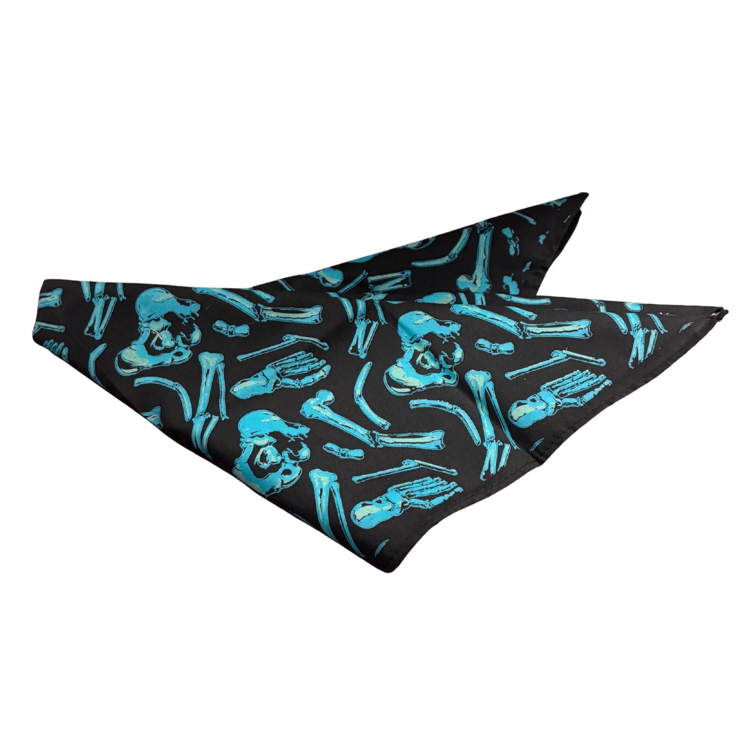 X-Ray Body Parts Bandana | Black & Light Blue Print