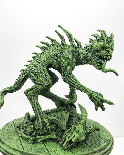 Chupacabra Statue, Hand Painted Resin Sculpture |Cryptozoology Creature