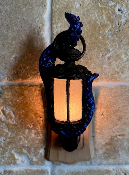 Tentacle Lantern Nightlight, Hand Painted Resin Sculpture | Nautical