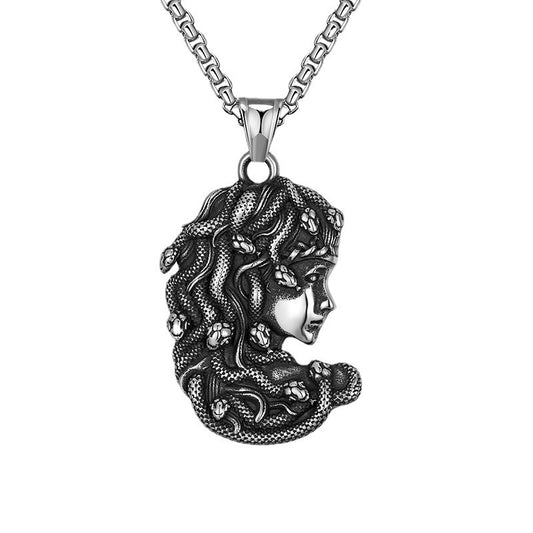 Petrifying Beauty Stainless Steel Necklace - Shadow Threadz Crypt