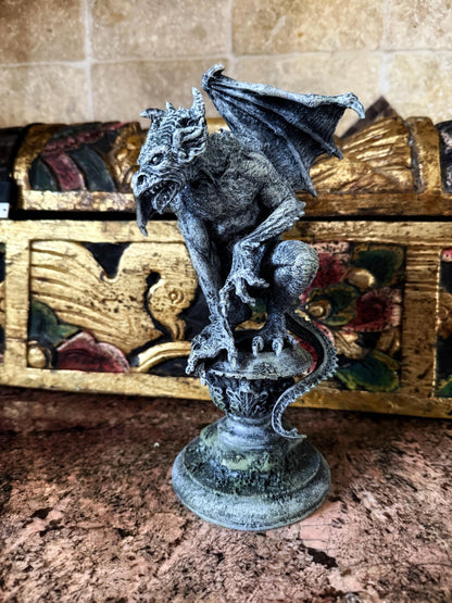 Gargoyle Statue, Hand Painted Resin | Legendary Medieval
