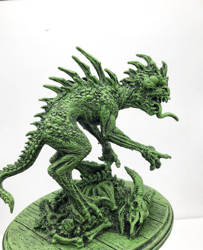 Chupacabra Statue, Hand Painted Resin Sculpture |Cryptozoology Creature