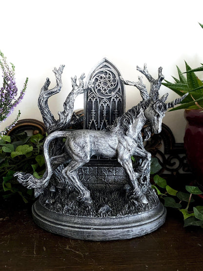 Unicorn Statue, Hand Painted Resin Sculpture | Mythical Creature Figurine