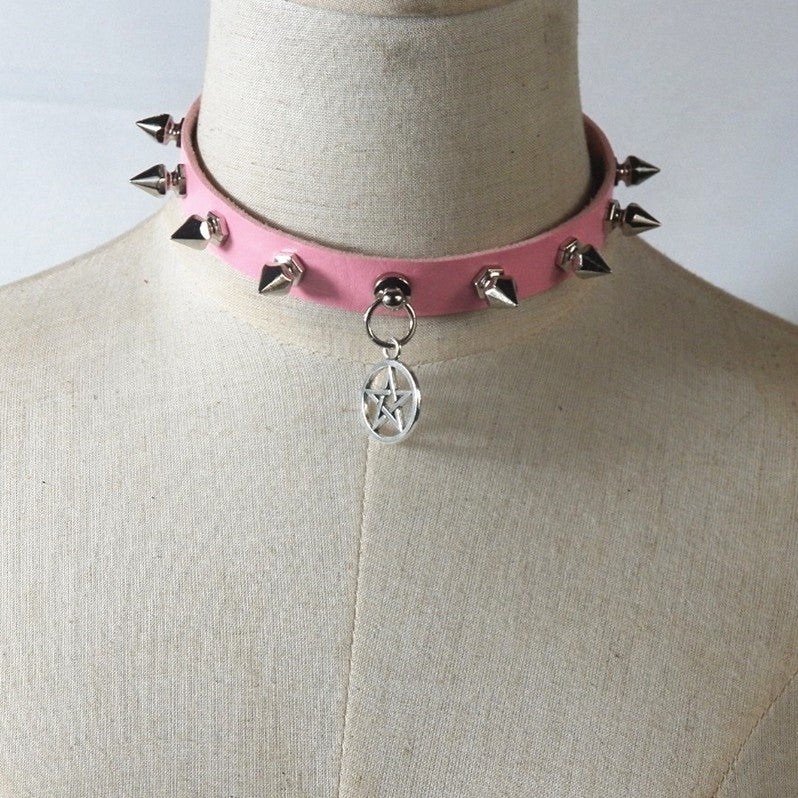 Deathshade Pentagram Collar - Shadow Threadz Crypt
