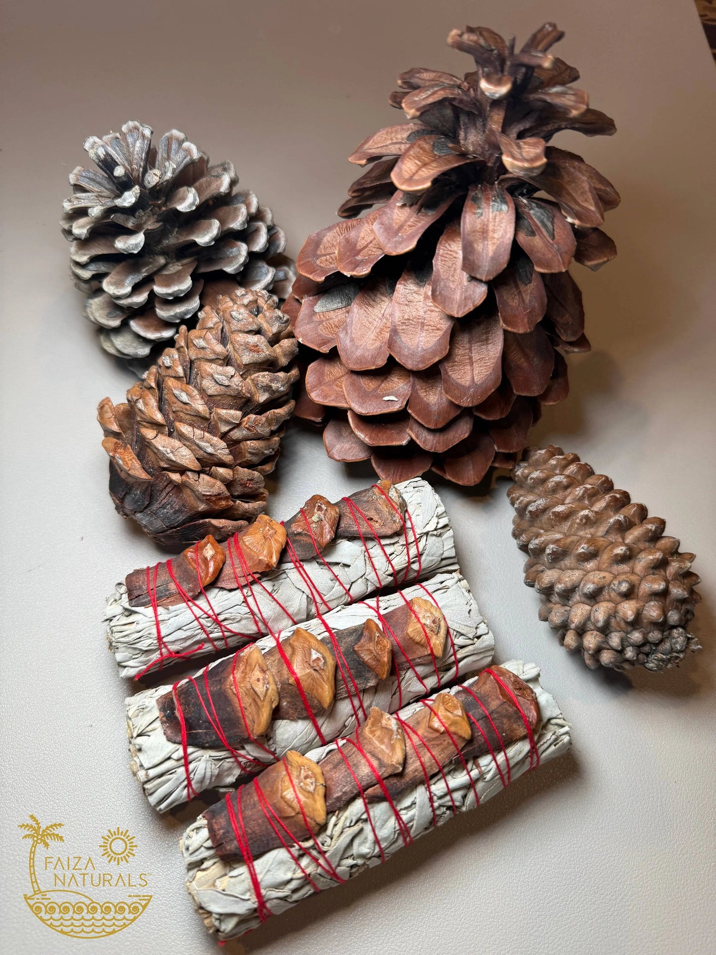 Pine Cone White Sage Bundles