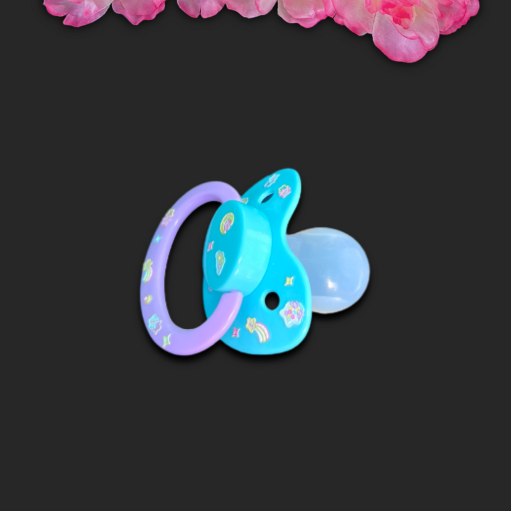 Glow In The Dark Adult Pacifier - Stars and Moon - Shadow Threadz Crypt