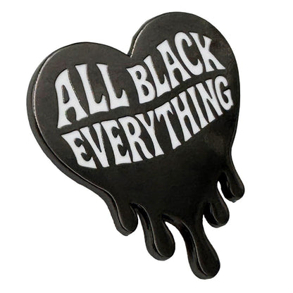 All Black Everything Heart Enamel Pin