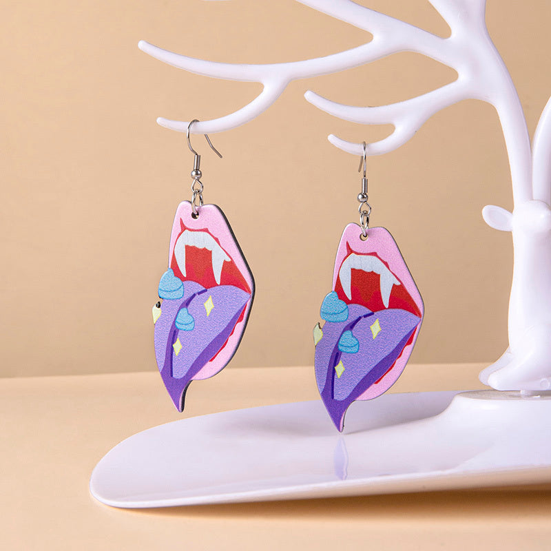 Demon Tongue Pastel Goth Earrings (Options) - Shadow Threadz Crypt