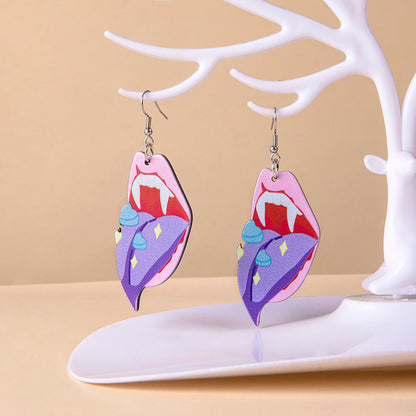 Demon Tongue Pastel Goth Earrings (Options) - Shadow Threadz Crypt