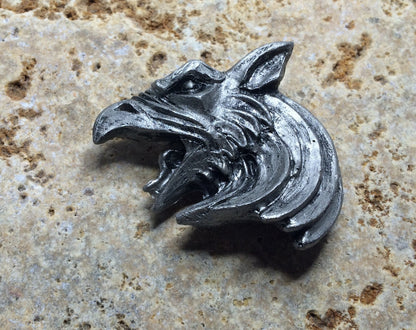 Griffin Magnet, Hand Painted Resin Sculpture | Mythic Fantasy Decor