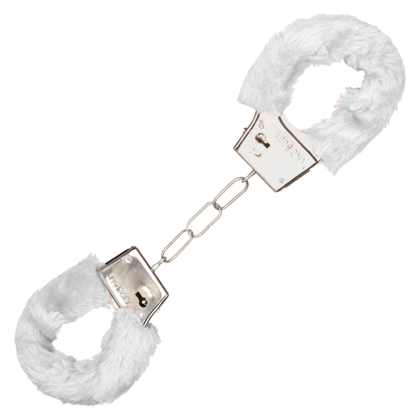 Playful White Furry Cuffs