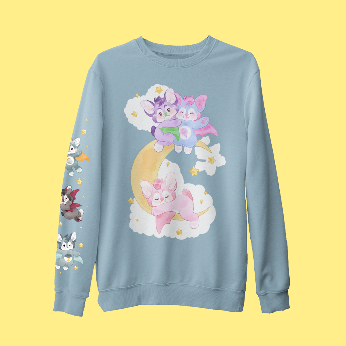 Pastel Goth Bat Sweater - Shadow Threadz Crypt