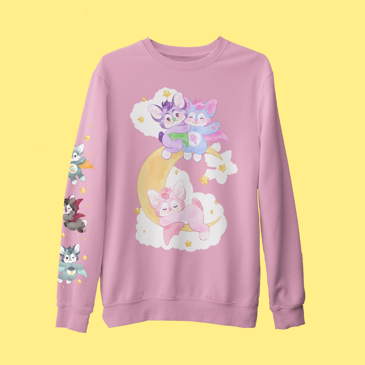 Pastel Goth Bat Sweater - Shadow Threadz Crypt