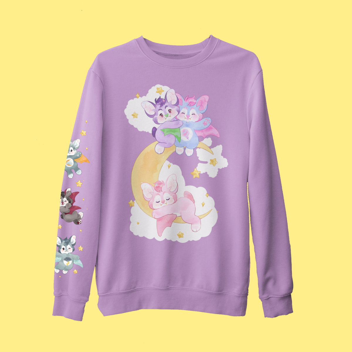 Pastel Goth Bat Sweater - Shadow Threadz Crypt