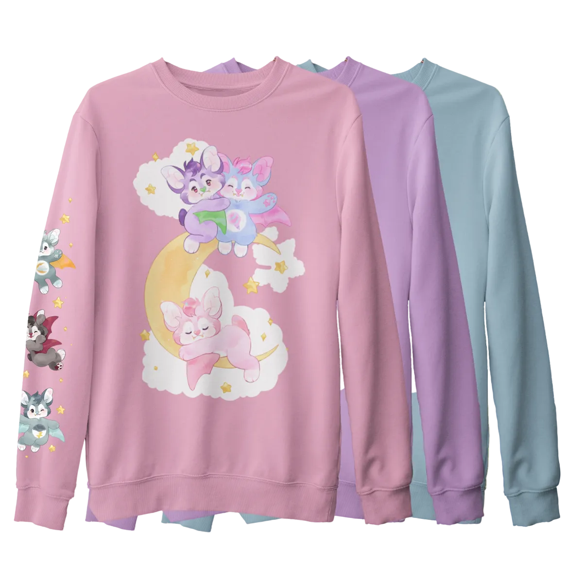 Pastel Goth Bat Sweater - Shadow Threadz Crypt