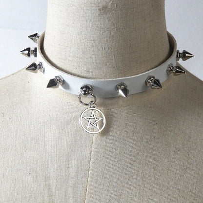 Deathshade Pentagram Collar - Shadow Threadz Crypt
