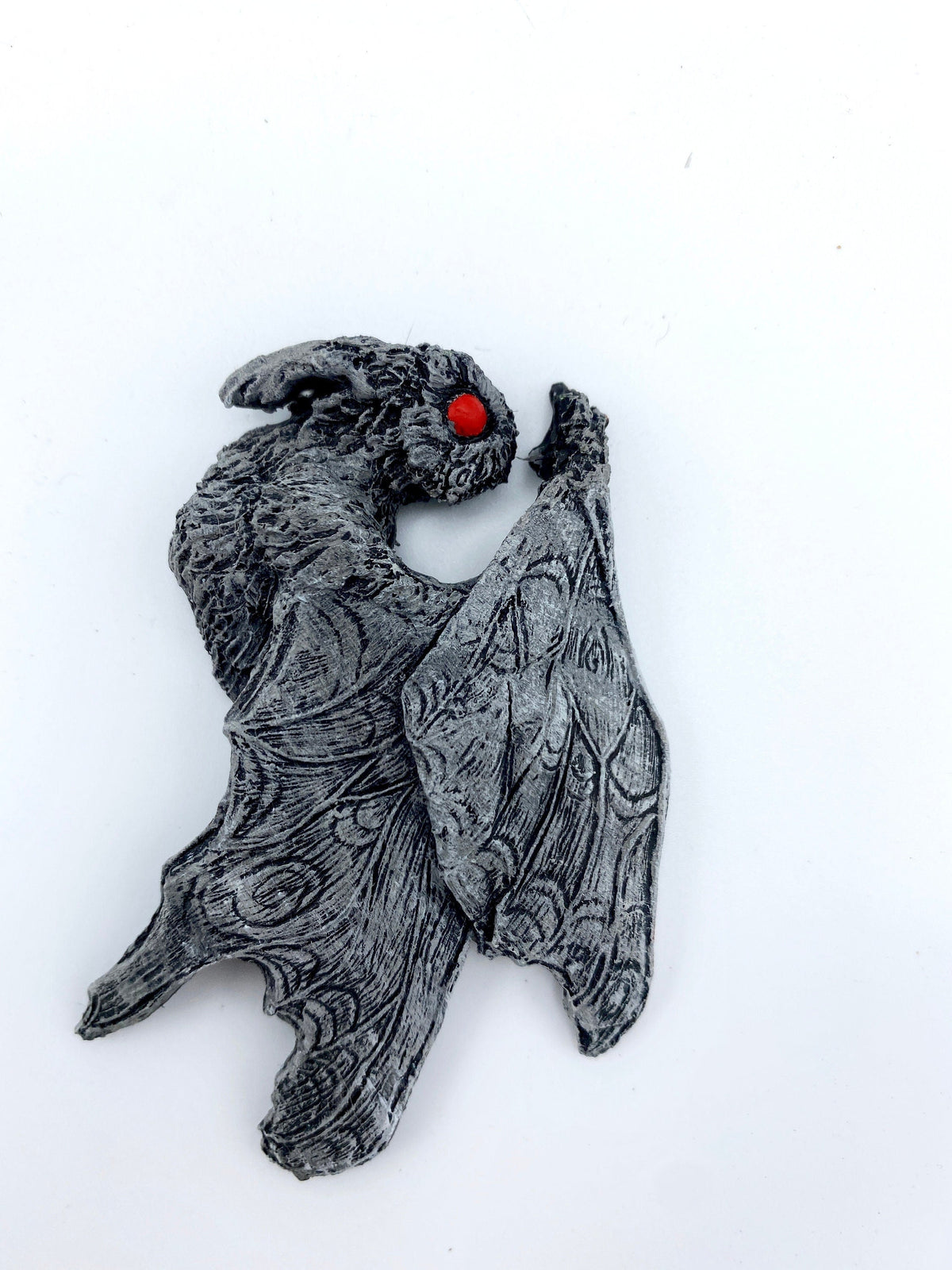 Mothman Magnet, Hand Painted Resin Sculpture | Cryptid Fantasy Decor