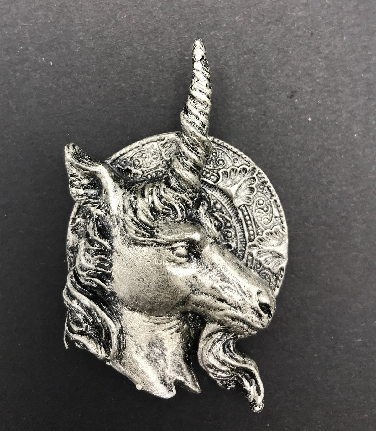 Unicorn Magnet, Hand Painted Resin Sculpture | Mythic Fantasy Decor