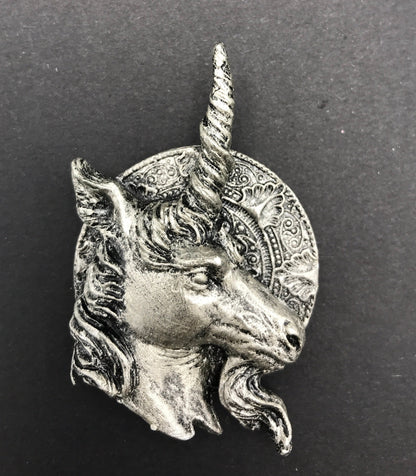 Unicorn Magnet, Hand Painted Resin Sculpture | Mythic Fantasy Decor
