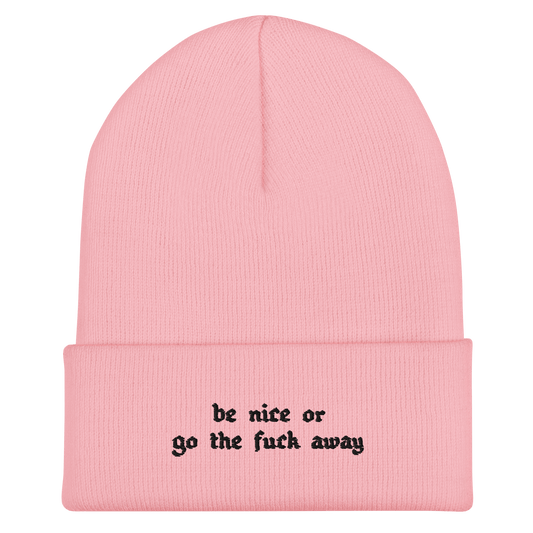 Be Nice Or... Cuffed Beanie