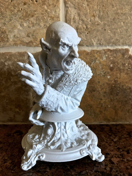 Dracula: Nosferatu Bust,Resin Sculpture | Legendary Vampire Figurine