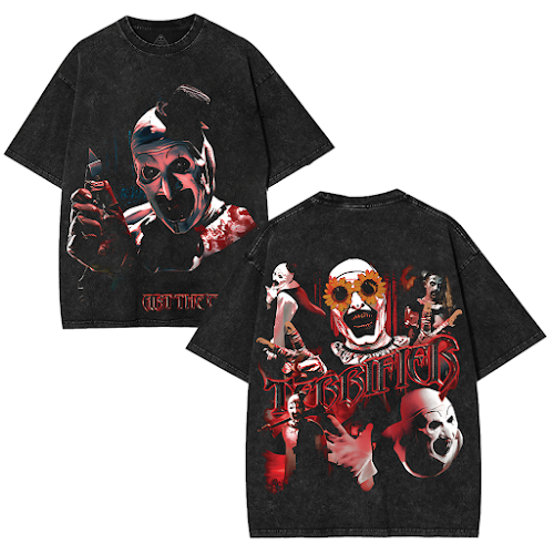 Terrifer Horror Acid Washed Tee