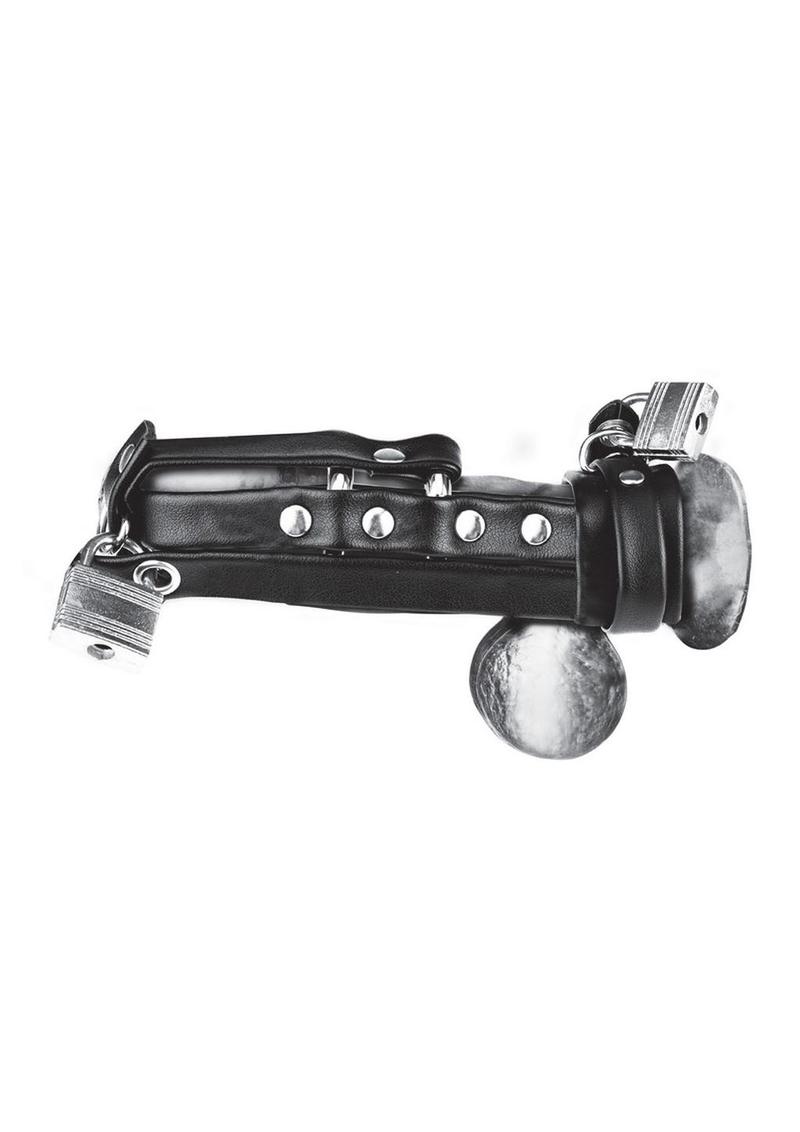 Gimp Locking Chastity Sheath - Shadow Threadz Crypt