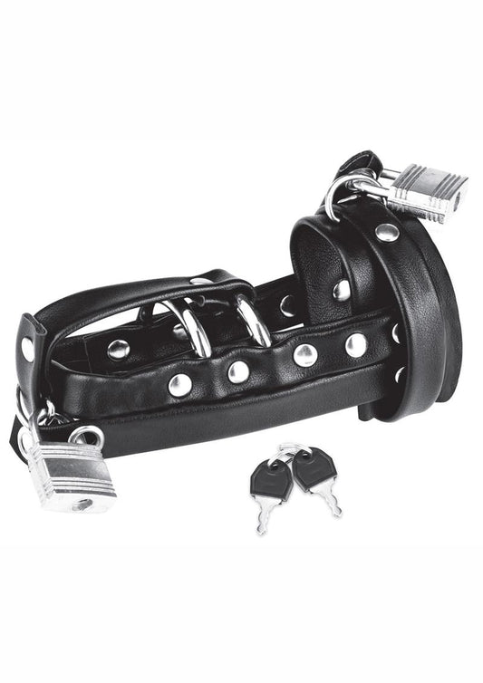Gimp Locking Chastity Sheath - Shadow Threadz Crypt
