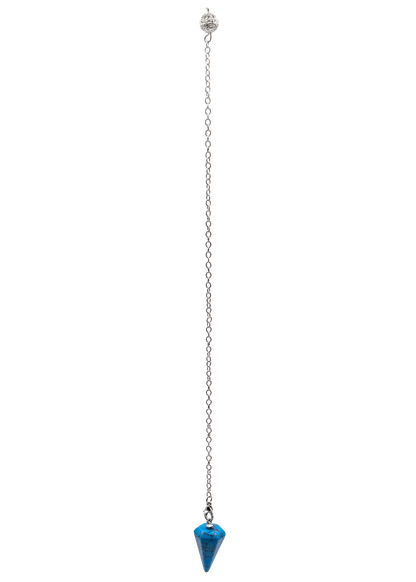 Blue Howlite Crystal Pendulum