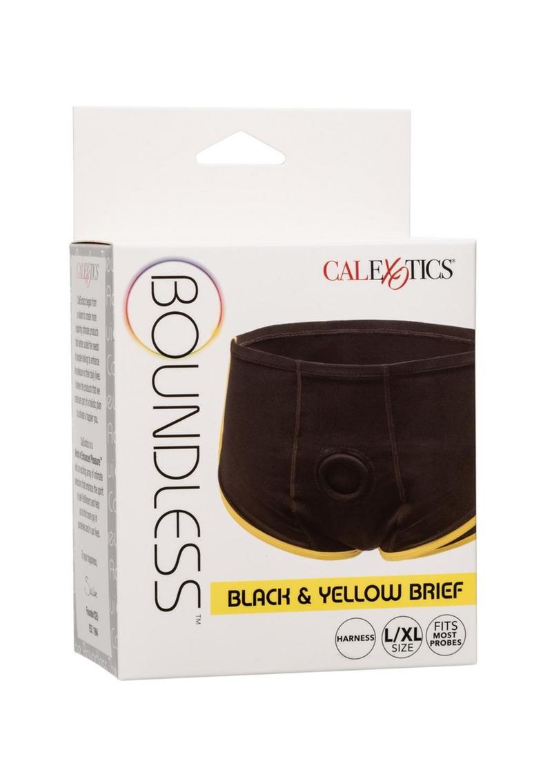 Boundless Black & Yellow Strap Brief - Shadow Threadz Crypt